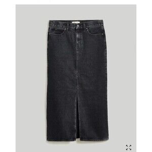 Madewell Black Denim Maxi Skirt